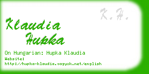 klaudia hupka business card